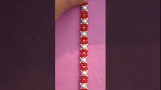 Diy red pearl bracelet jewelrymakingathome [upl. by Bihas]