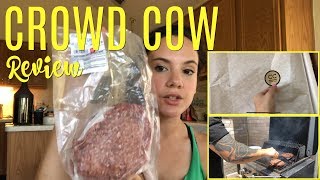 CROWD COW UNBOXING AND HONEST REVIEW  Grassfed Burgers [upl. by Koralie]