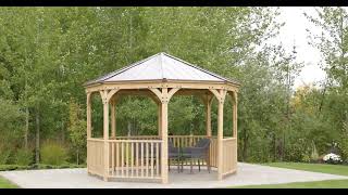 Yardistry 12x12 Meridian Octagon Gazebo Kit Video [upl. by Avle]