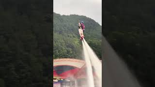 Flyboard montage  water jetpack water world this is to high shorts [upl. by Bencion325]