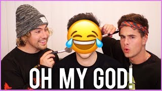 KIAN AND JC DO MY MAKEUP OMG [upl. by Roots838]