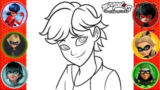 How To Draw Adrien Agreste Miraculous Easy Drawing  Miraculous Ladybug 🐞 Characters Heroes 2023 [upl. by Earahs648]