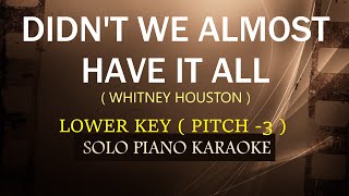 DIDNT WE ALMOST HAVE IT ALL  LOWER KEY   WHITNEY HOUSTON COVERCY [upl. by Ert550]