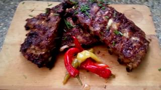 Best BBQ Ribs Cooked in Pizza Oven [upl. by Aecila]