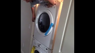 Climb from behind a stacked washerdryer after installing both units in a closet🙈20142015 Sears [upl. by Egroj298]