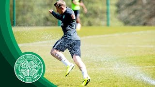 Celtic FC  Training teacakes and a water fight [upl. by Kariv]