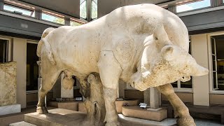 Kerameikos marble bull from the tomb of Dionysios Kollystos Athens Greece [upl. by Eanom555]