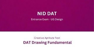 NID DAT Drawing Fundamentals Demo  Master the Basics of Design Sketching [upl. by Adnirolc]