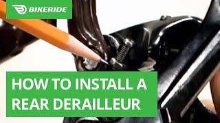 How to Install a Rear Derailleur [upl. by Rehpotsirhcnhoj]