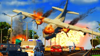 Realistic Plane Crash Landing Accidents 😱 Teardown [upl. by Hodges371]