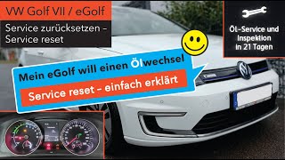 EGolf  Golf VII Service Anzeige zurückstellen – Service Reset beim EGolf [upl. by Sirovart]