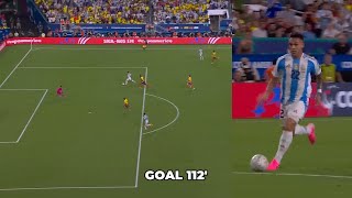 Lautaro Martínez Final Winning Goal Copa America 2024  Lautaro Martínez Goal Argentina Vs Colombia [upl. by Sivert707]