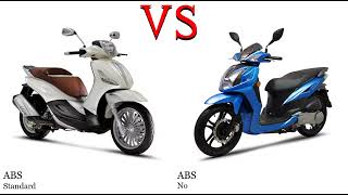 Piaggio Beverly 125 vs SYM Symphony SR 125 Test specification comparison [upl. by Farrica]