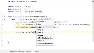 JAVA Advance Full Course  54 Java8 limit and skip [upl. by Dnartreb853]