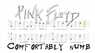 Pink Floyd  Comfortably Numb 🔴 Drum Notation  Tutorial chamisdrums Bass Tabs on ChamisBass [upl. by Adneram]