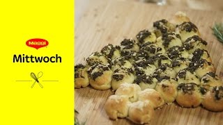 Weihnachtsbaum Brot Rezept  MAGGI Mittwoch [upl. by Vey]