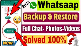 How to Backup and Restore Whatsapp Messages on Android 2024 [upl. by Naelopan]