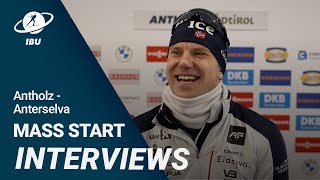 World Cup 2324 AntholzAnterselva Men Mass Start Interviews [upl. by Walli]