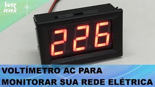 VOLTÍMETRO AC PARA MONITORAR SUA REDE ELÉTRICA [upl. by Dnalyar]