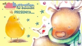 Tutorial NATALE creativo BIGLIETTINO fai da te  ILLUSTRAZIONE MARKERS COPIC [upl. by Attelrac275]