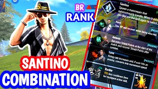 SANTINO  BEST  SKILL COMBINATION  FREE FIRE POWERFUL COMBINATION ✅ [upl. by Idelia]