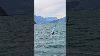 Watch this incredible windsurfer defy the elements AdrenalineRush windsurfing lakegarda 🌊 🇮🇹 [upl. by Granny]