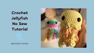 Crochet Jellyfish No Sew Tutorial [upl. by Enoved]