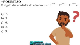 Super Desafio de Matemática Será que Você Consegue acertar  Banca CPCON 2024  Dígito da Unidade✅ [upl. by Jacquelin]