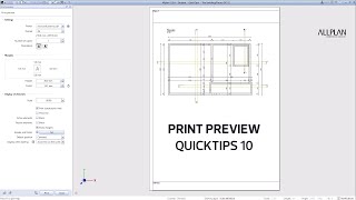 Quicktip 10 Print Preview Feature in Allplan [upl. by Ardnas]