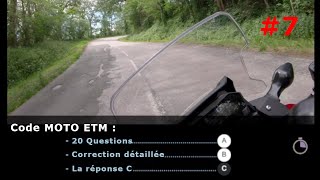 N°7  Code moto ETM  Entrainement 20 Questions [upl. by Utham]