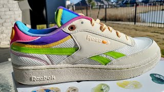 Reebok Jelly Belly Club C Revenge  GV8263  Cream White  Sonic Green  Radiant Aqua [upl. by Airod767]