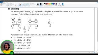 Questão de Genética  Heredograma ESCS DF 2 [upl. by Naor]