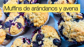 Muffins de arándanos y avena  Monchita Cocina [upl. by Lurline]