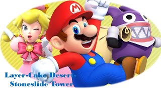 Super Mario Bros U DELUXE LayerCake Desert Stoneslide Tower [upl. by Urban]