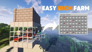 The Easiest Iron Farm in Minecraft 120121  StepbyStep Tutorial [upl. by Aphra698]