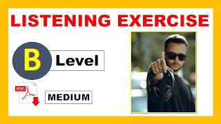 Listening Test  Level B Medium  PDF multiple choice questions  Easy English Lesson [upl. by Fulbright]