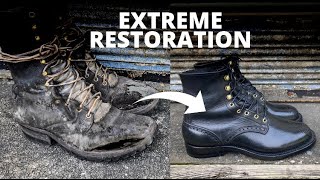 Rugged FIRE BOOTS Are Turned Into DRESS BOOTS  Our MOST Extreme Makeover YET [upl. by Yssak32]