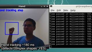 Robust hand detection and tracking on a Raspberry Pi 3 [upl. by Sokin]