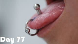 PIERCING DANS LA LANGUE BIEN OU PAS Day 77 [upl. by Sergent]