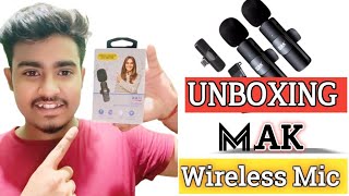 Mak Wireless Lavalier Microphone Unboxing Review Mic for Vlogging Sibukhandaivlog Mic [upl. by Veleda]