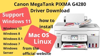 Canon MegaTank PIXMA G4280 Driver Download and Setup Windows 11 Windows 10 Mac 14 Mac 13 [upl. by Tace]