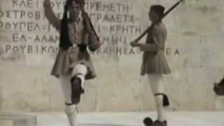 ATHENS GREECE  CHANGE OF GUARD CEREMONY at SYNTAGMA SQUARE amp HELLENIC PARLIAMENT 1992 [upl. by Yrocej]