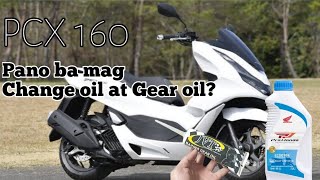 Pano mag palit ng Engine oil at Gear oil ng PCX 160 [upl. by Patterman99]