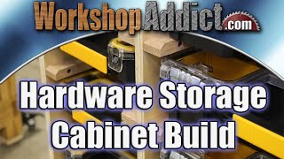 Hardware Storage Cabinet Build Using Dewalt Organizers  Free Plans [upl. by Pinkerton]