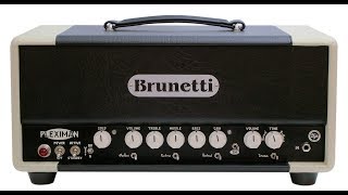 Italian Designed Brunetti PlexiMan 50 Watt Amp Head Overview [upl. by Ytrebil434]