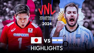 🇯🇵 JAPAN vs ARGENTINA 🇦🇷  Highlights  Mens VNL 2024 [upl. by Dleifrag]