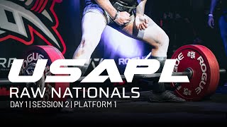 2023 USAPL Raw Nationals  Day 1  Session 2  Platform 1 [upl. by Arrahs]