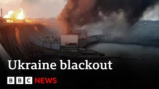 Ukraine Millions without power after wave of Russian strikes  BBC News [upl. by Ateerys]