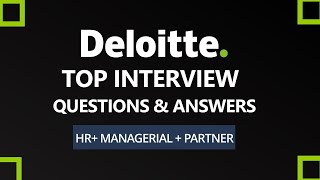 Deloitte Interview Questions and Answers 2024  Deloitte Interview Process  HR MR [upl. by Nageek]