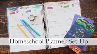 Setting Up My Homeschool Planner  202324  Erin Condren Teacher Planner [upl. by Grider]